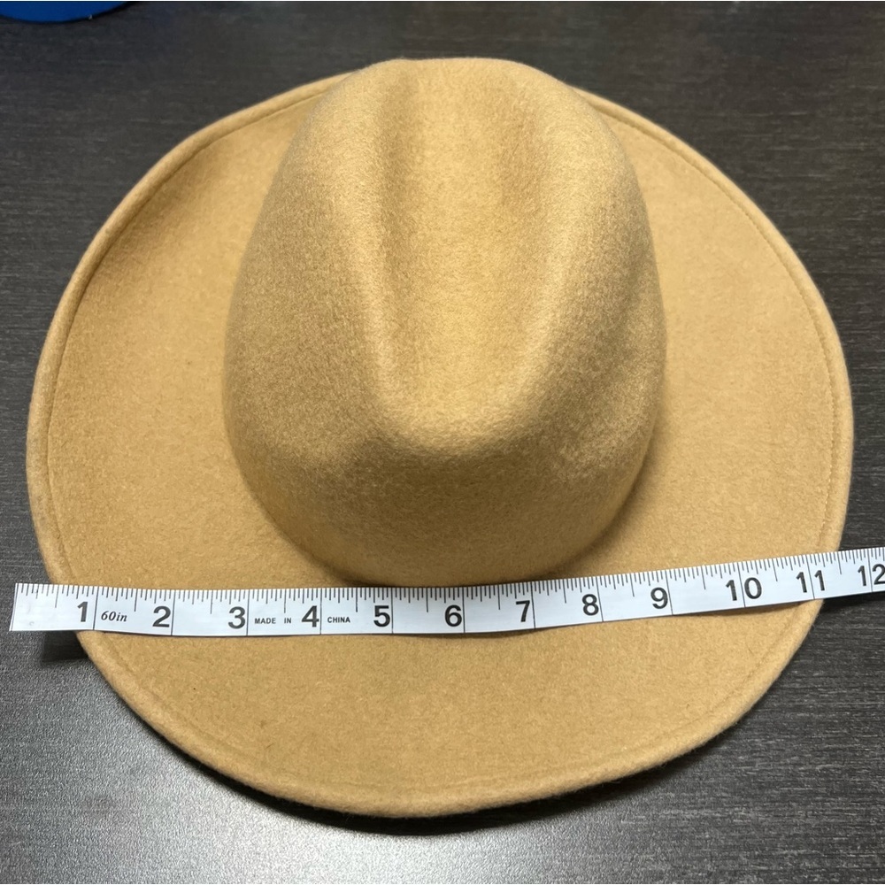 Free People 100% Wool Fedora Hat in Camel/Tan - Picture 4 of 8